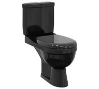 vidaXL Toilette con Cisterna Nera