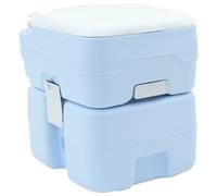 vidaXL Toilette da Campeggio corpo blu chiaro + coperchio bianco NA NA NA