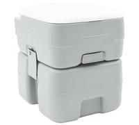 vidaXL Toilette da Campeggio Corpo Grigio + Coperchio Bianco Non Applicabile