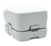 vidaXL Toilette da Campeggio Portatile Grigia con Serbatoio Acqua Fresca da 10L e Serbatoio Rifiuti da 10L