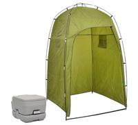 Toilette portatile da campeggio con tenda 10+10 l