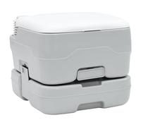 vidaXL Toilette Portatile Grigia e Bianca in Plastica 10 L