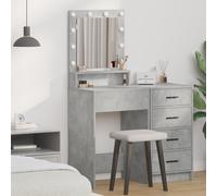 vidaXL Toletta con luci LED Grigio Cemento 50x41x135 cm