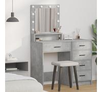 vidaXL Toletta con luci LED Grigio cemento 50x41x135 cm