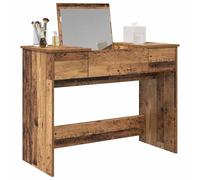 vidaXL Toletta con Specchio Legno Invecchiato 100x45x76 cm