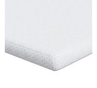 vidaXL Topper Materasso 70 x 200 cm in Schiuma PU, Bianco, 100% Polyester, Tessuto Jacquard, Finitura Opaca, Tecnologia Gel rinfrescante, Traspirante, Stile Moderno, Uso Interno, Forma Rettangolare,