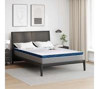 vidaXL Topper per materasso Bianco 140 x 190 cm Tessuto Jacquard