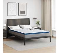 vidaXL Topper per materasso Bianco 160 x 200 cm Tessuto Jacquard