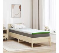 vidaXL Topper per materasso Bianco e Verde 70 x 200 cm