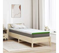vidaXL Topper per materasso Bianco e Verde 80 x 200 cm