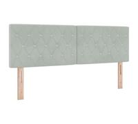 vidaXL Letto a Rete con Materasso Grigio Chiaro 140x190 cm Velluto