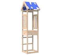 vidaXL Torre da Gioco Marrone 52.5 x 46.5 x 208 cm Pino massello, Torre da gioco moderna, set per svago all'aperto, scivoli, altalene, per divertimento in famiglia