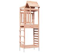 vidaXL Torre da gioco marrone, 52,5 x 85 x 238 cm, in legno massello Douglas, torre da gioco moderna e resistente, per bambini, per giocare in giardino, in giardino, attività in famiglia e giochi