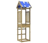 vidaXL Torre da Gioco Marrone Legno Impregnato Solido, Torre da gioco moderna, set per svago all'aperto, scivoli, altalene, per divertimento in famiglia