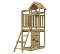 vidaXL Torre da Gioco Marrone Legno Massello Impregnato