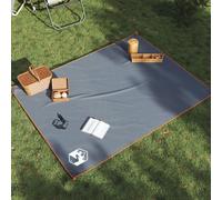 vidaXL Tovaglia da Picnic con Picchetti Grigio e Arancione 205x155 cm