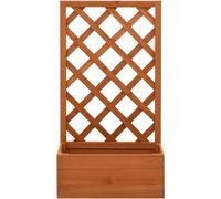 vidaXL Fioriera con Traliccio Arancione 50x25x90 cm Massello di Abete