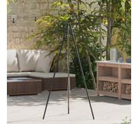 vidaXL Treppiede da Campeggio Nero 92 x 92 x 151,5 cm Acciaio