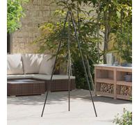 vidaXL Treppiede da Campeggio Nero 92 x 92 x 191,5 cm Acciaio