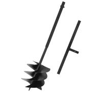 vidaXL Trivella per Terreno con Maniglia 200 mm Acciaio Nero