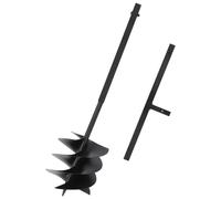 vidaXL Trivella per Terreno con Maniglia Robusto Manuale Giardino Piantapali con Viti Trapano a Terra Foraggio 200 mm in Acciaio Nero