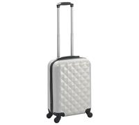 vidaXL Trolley a Custodia Rigida Argento Lucido ABS