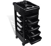 vidaXL Trolley Portautensili Parrucchiere in Plastica con Ruote