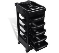 vidaXL Trolley Portautensili Parrucchiere in Plastica con Ruote Case Trucco