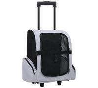 Trolley Trasportino per Animali Pieghevole Multifunzione Grigio