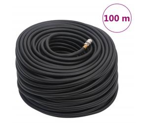 vidaXL Tubo Aria Ibrido Nero 0,6" 100 m in Gomma e PVC