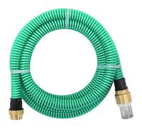 VIDAXL - Tubo di Aspirazione con Connettori in Ottone 15 m 25 mm Verde