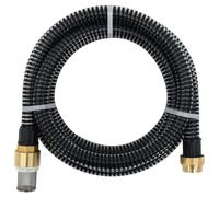 vidaXL Tubo di Aspirazione con Raccordi in Ottone Nero 1,1" 25 m PVC