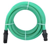 vidaXL Tubo di Aspirazione con Raccordi in Ottone Verde 11" 10 m PVC