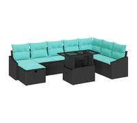 vidaXL Tuin Sofa Set 9 st poly rattan