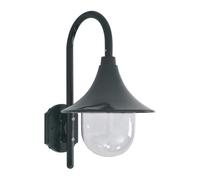 vidaXL Lampada da Parete da Giardino E27 Alluminio Verde Scuro Luce da Esterno