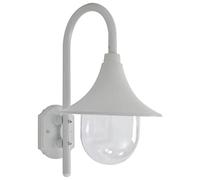 vidaXL Tuin wandlamp E27 42 cm aluminium wit