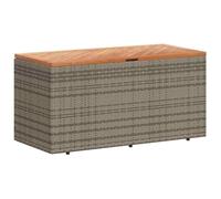 vidaXL Contenitore Giardino Grigio 110x50x54cm Polyrattan Legno Acacia