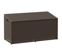 vidaXL Baule da Giardino Marrone 110x50x58 cm in Polyrattan, Scatola portaoggetti da Giardino, portaoggetti da Esterno, Scatola portaoggetti da Esterno