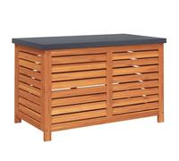 vidaXL Contenitore da Giardino 90x48x55 cm in Legno Massello di Eucalipto, Contenitore Cuscini da Giardino, portaoggetti da Giardino, Scatola portaoggetti da Giardino