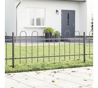 vidaXL Pannelli Divisori da Giardino in Acciaio Verniciato a Polvere Set di 5 Durevoli e Resistenti alle Intemperie Finitura Opaca Grigia Barriere da Giardino Ideali per Uso Fencing Design Moderno Pri