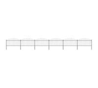 vidaXL Recinzione da Giardino con Punta a Lancia in Acciaio 1070x150 cm Nero