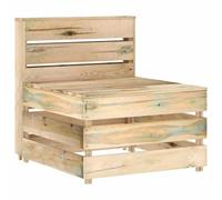 vidaXL Divano Centrale da Giardino su Pallet Legno di Pino Impregnato
