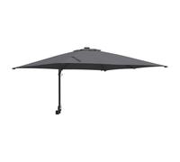 vidaXL Ombrellone da Giardino Antracite con Luci LED, Ombrellone Protettivo da Esterno con Struttura in Acciaio, Tessuto Resistene all'Acqua 248,5 x 247,5 x 160 cm, Set di 3, Design Moderno per Pati
