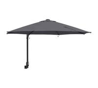 vidaXL Ombrellone da giardino montato a parete con LED, antracite, 248 cm