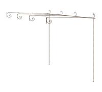 vidaXL Pergolato da Giardino Marrone Anticato 4x3x2,5 m in Ferro