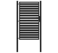 vidaXL Cancello da giardino con serratura in alluminio 100x150 cm Nero