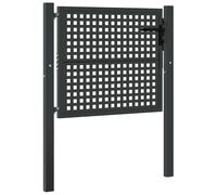 vidaXL Cancello Giardino Antracite 105x125 cm in Acciaio
