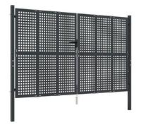 vidaXL Cancello Giardino Antracite 300x200 cm in Acciaio