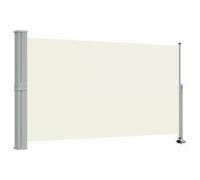 vidaXL Tuinscherm uittrekbaar 140x300 cm crèmekleurig