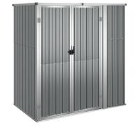 vidaXL Capanno per Attrezzi Grigio 161x89x161 cm in Acciaio Zincato